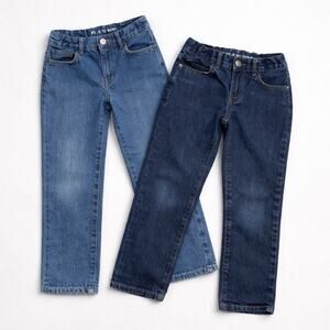 Place Straight Girls Jeans Size 6 Lot of 2 Blue Elastic Waist Denim